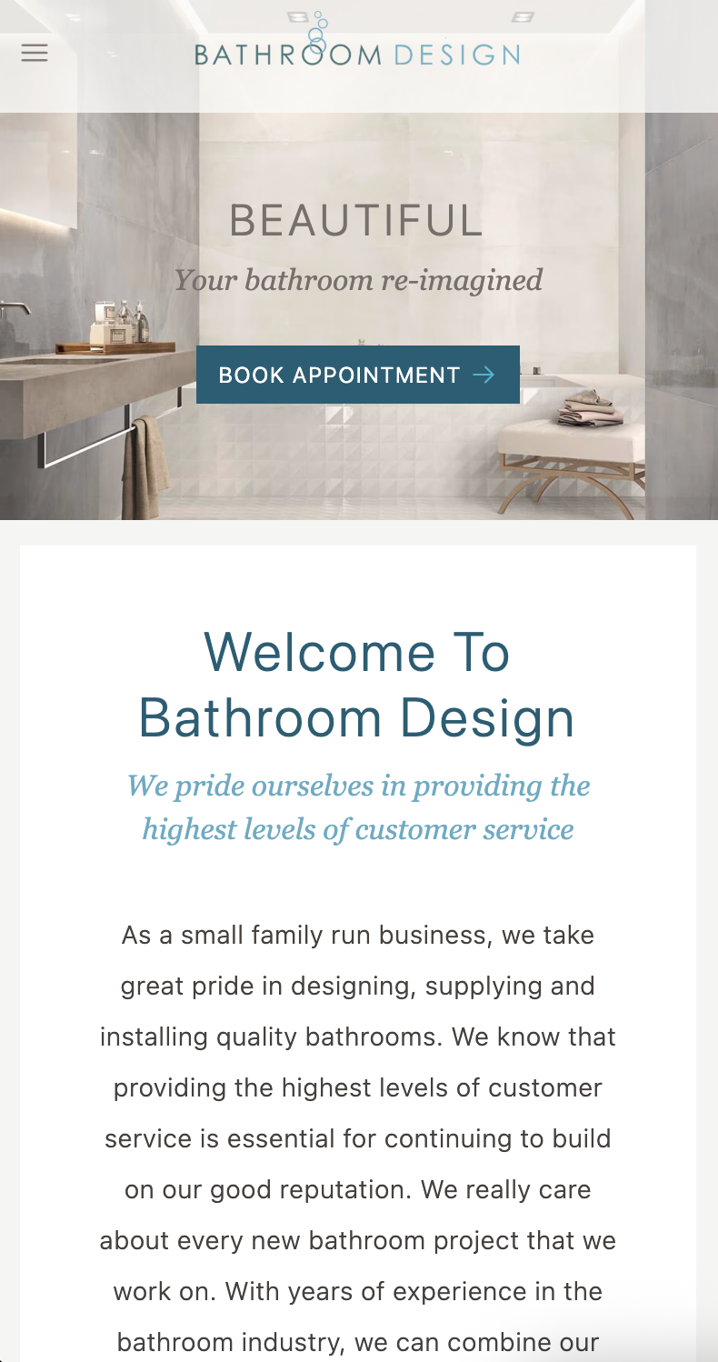 Responsive layout at mobile width